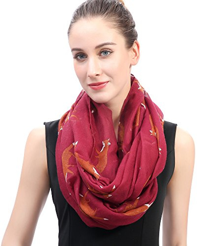 Lina & Lily Fuchs Fox Damen Loop Schal Schlauchschal