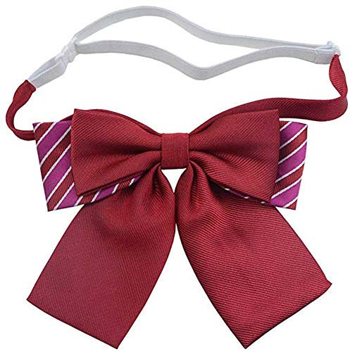 Syaya Japanische Fliege für Damen, Party, vorverstellbar, für Damen, Mädchen, Fliege, WT8 (dunkelblau) - Rot - Einheitsgröße