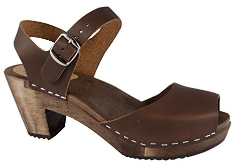 MB Clogs Original Schwedenclogs Damenclogs, Sandalette, Fettleder Braun