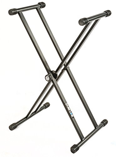QUIK LOK - T/20 BK SUPPORTO TASTIERA A X Supporto Regolabile per Tastiera a Livello Singolo, con Telaio Doppio, Dotato di Sistema di Bloccaggio e Regolazione Dino-Bite, Colore Nero
