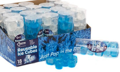 PMS 18PC RE-USABLE ICE CUBES IN PVC TUBE W/STICKER.2 COL.20P