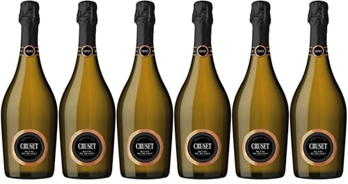 CRUSET - Vin Mousseux Extra-Dry - Blanc de Blancs - Origine : France (6 x 0.75 l)