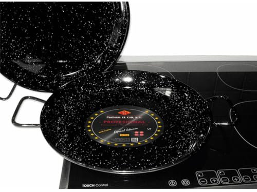 SEHR ROBUSTE PAELLA PFANNE für INDUKTION, emailliert 38cm