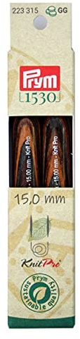 Stricknadelspitzen PRYM Natural 15,00 mm farbig 12,8 cm 223335