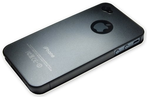 Xcessor Dark Magic Sottile Custodia Rigida in Plastica per Apple iPhone 4 e 4S. Grigio/Semi-Trasparente