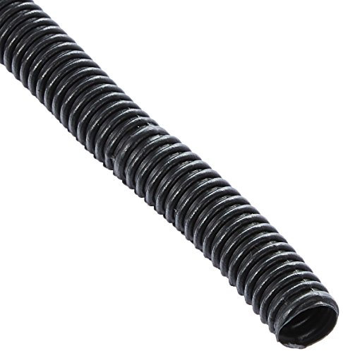sourcingmap Gaine Cable électrique Fil Protection Tube de conduit ondulé fendu en plastique de 2 m 10 x 13 mm pour jardin, bureau noir