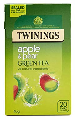 Twinings | Grönt te med äpple och päron | 4 x 20 påsar