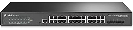 TP-Link T1700G-28TQ 24-Port Gigabit Smart Switch (4 10GE SFP+ Ports, IPv6 Unterstützung, 10 Gegabit, stapelbar)