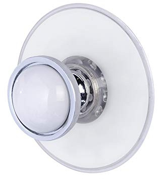 WENKO 22182100 Saughaken Bola ohne Bohren, Zinkdruckguss, 7 x 7 x 3,8 cm, Chrom
