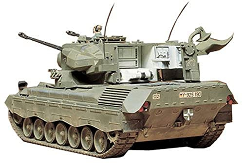 Tamiya 35099 1:35 BW Flak-Panzer Gepard (1), Modellbausatz,Plastikbausatz, Bausatz zum Zusammenbauen, detaillierte Nachbildung, Armeegrün, Mittel