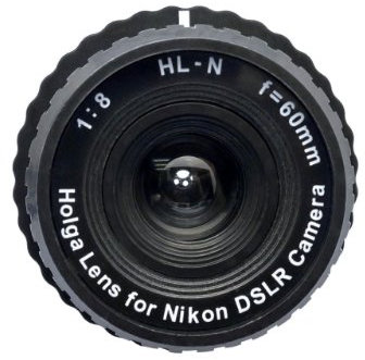 Holga HL-N Lens for Nikon DSLR Camera Black