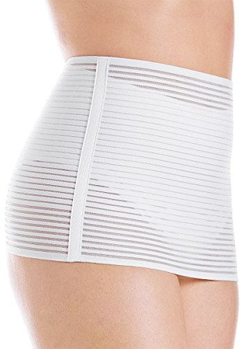 Chicco Fascia Postpartum, Cintura Gravidanza, Aiutana a Sostenere e Contenere la Zona Addominale Senza Comprimere, in Tessuto Traspirante con Pratica Apertura a strappo, Bianco, Taglia L, Pacco da 1