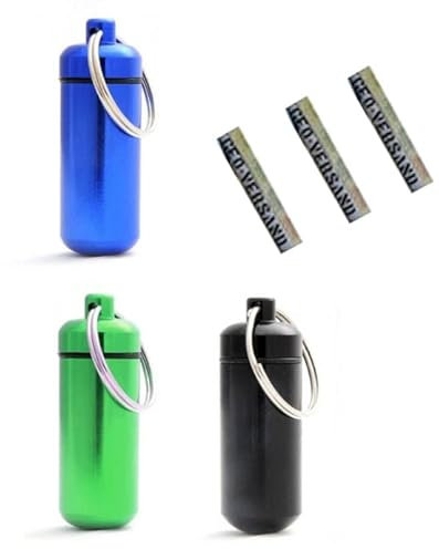 3 x Geocaching Versteck schwarz, grün, blau Metall Aluminium MICNO (MICro naNO), MICNO Camouflage Flecktarn tarnfarben Tablettenaufbewahrung, Pillcase, cache container, cache versteck,