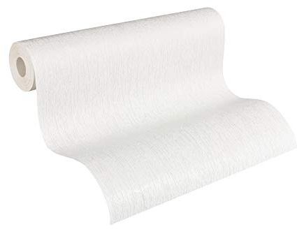 A.S. Création överdimensionerad fleecetapet Meisterfleece tapet 10,05 m x 0,53 m vit Made in Germany 168917 1689-17