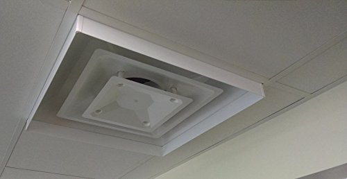 White Ceiling Dust Deflector 24 x 24 x 1.5deep (#4872)