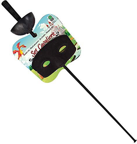 Carnival Toys 6917 - Maske und Degen, 60 cm, schwarz