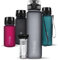 720°DGREE Trinkflasche 1l “uberBottle“ softTouch +Früchtebehälter - BPA-Frei - Schlanke Wasserflasche für Sport, Fitness, Fahrrad, Uni, Outdoor - Tritan Sportflasche Leicht, Stoßfest, Wiederverwendbar