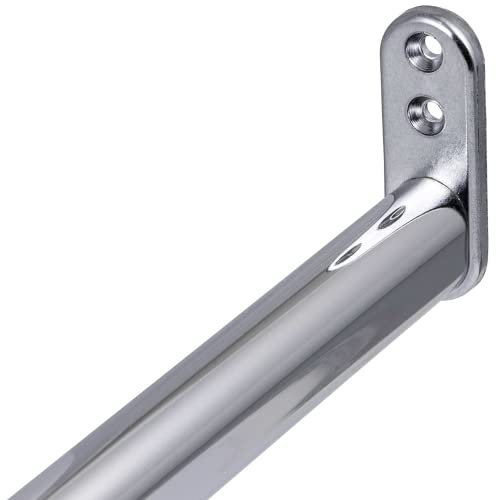 Gedotec Tubo mobile regolabile in metallo tubo telescopico per armadio tubo allungabile per armadio ovale - Telemagic | Asta telescopica da 600-900 mm | Acciaio Cromato | 1 Pezzo