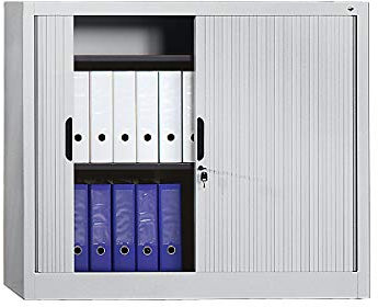 C+P Rollladenschrank | HxBxT 1030 x 1000 x 420 mm | 2 Fachböden | Lichtgrau
