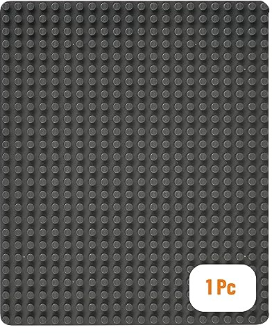 Strictly Briks - Stapelbare Premium-Bauplatte - kompatibel mit Bausteinen Aller führenden Marken - nur für Steine mit großen Noppen geeignet - 16,25 x 13,75 (41,3 x 34,9 cm) - Grau