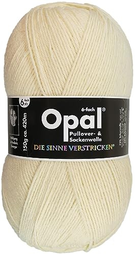 Opal Strumpfwolle Uni 6-Fach 150 gr. Farbe 5300 Natur