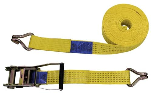 PETEX 43193219 Zweiteiliger Spanngurt Zugkraft LC Niederzurren (einzeln/direkt)=2500 daN (L x B) 8m, Gelb