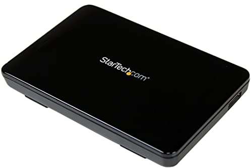 StarTech.com 2,5 USB 3.0 Externes SATA III SSD Festplattengehäuse mit UASP Unterstützung - Tragbare/Mobile Externes USB HDD Gehäuse mit Werkzeuglose Installation - Schwarz (S2510BPU33)