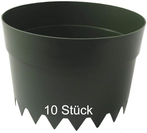 De-Plastik AQUARING 10-er Set | Ø 20 cm | Grün | Gießring | Bewässerungsring zur optimalen Bewässerung Ihrer Pflanzen | Pflanzring | Schädlingsschutz