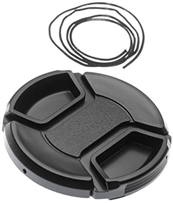 vhbw copriobiettivo 55 mm compatibile con Nikon AF-P 18-55 mm 3.5-5.6G DX fotocamera - plastica nero, presa interna