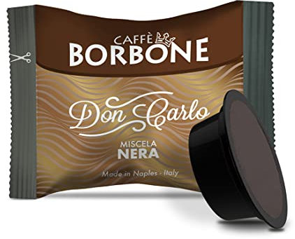 Caffè Borbone Don Carlo, Miscela Nera - 100 Capsule - Compatibili con le Macchine ad uso domestico Lavazza* A Modo Mio*