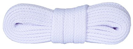 Kaps Sneakers Laces, Hållbara Skosnören Av Hög Kvalitet För Casual Skor, Tillverkade I Europa, 1 Par - (120 cm - 47 tum - 7 to 9 öljettpar -Vit)