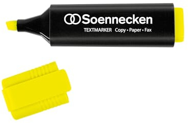 Soennecken textmarkör 2–5 mm, kilspets, gul