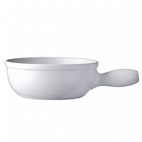 Spring Fondue, Edelstahl, Weiß, 24 2896205924 | Extradicker, feuerfester Keramiktopf mit ergonomischem Griff, geeignet für alle Herdarten außer Induktion