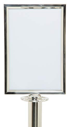 SECURIT - Porta Poster Sistema Barriera Classic - Doppia Faccia - Cromo | Compatibile con Colonne Securit - Uso Interno ed Esterno - Acciaio Inox