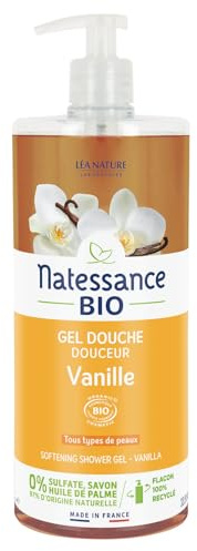 Natessance douche vanille fruitée sans sulfates 1L