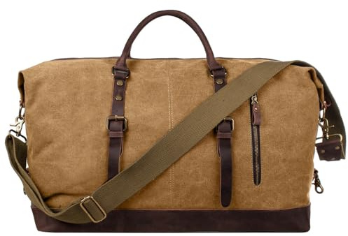 S-ZONE Duffle Bag for Travel Canvas Duffel Bag Carry on Weekender Bag for Men
