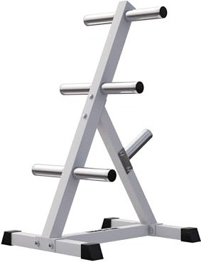 GORILLA SPORTS® Soporte para Discos de Pesas, Negro/Blanco