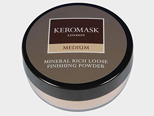 Keromask Mineral Rich Loose Finishing Powder in Shade MEDIUM to Set Foundation and Camouflage Makeup, 20g
