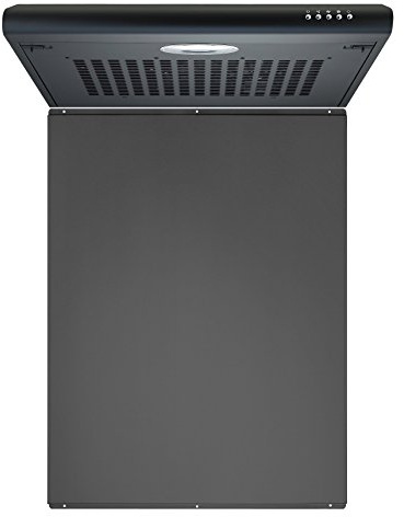 Cookology Hood & Splashback Pack - 60cm Visor Hood & Splashback - Black | 60cm Splashback Included - Wall Mounted Extractor Fan - 3 Speeds - LED Light