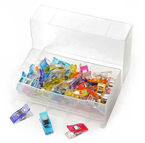 50 Wonder Clips Sparpack Stoffklammern farbig Nähzubehör XXL