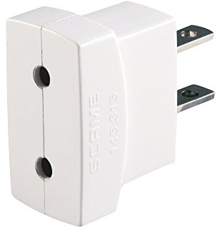 POLY POOL - PP0435Q Adaptador de Viaje Europe To USA Smart y Compacto - Adaptador de Viaje con Enchufe American 10A y Toma italiana 10A 2P+T