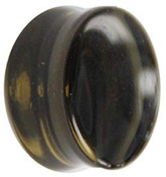 Treuheld® | Glas Ohr Plug | Schwarz/Grau | 11 Größen | Double Flared