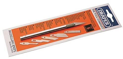 Draper 31073 Modelling Knife with 6 Blades , Blue (Packaging may vary)