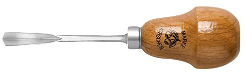 KIRSCHEN Werkzeuge 5643002 - Scalpello da intaglio con manico a pera, punto 39, a gomito e a forma di V, 2 mm