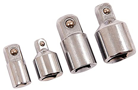 Amtech 4 pc Socket Converter Set for ¼ ? ½ Drives, Chrome Plated Hardened Steel Adaptors for Ratchets & Flexi Bars