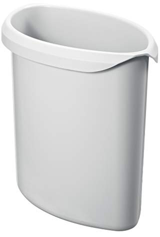 HAN 1815-F-11, insert à déchets, anti-feu, ignifuge, difficilement inflammable, sûr, tri parfait des déchets, qualité premium, volume de 2 litres, gris clair