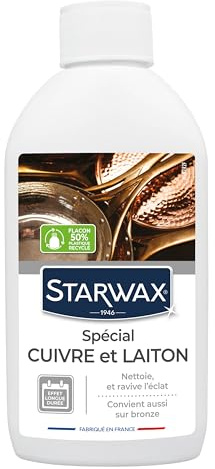 STARWAX Nettoyant cuivre laiton et bronze 250ml | Nettoie et fait briller les métaux en profondeur, retarde l'oxydation, effet longue durée, parfum agréable, sans ammoniaque