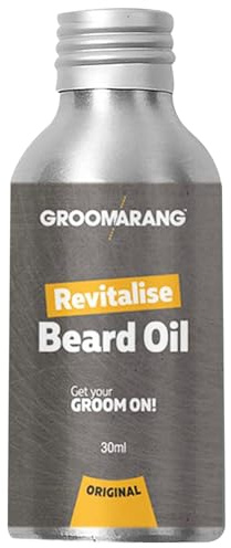 Groomarang Revitalise Huile de barbe 30 ml | Hydratant et après-shampoing pour cheveux barbu doux | 100% naturel, bio et végétalien