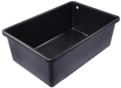 Laguna Rectangular Heavy Duty Black Plastic Basin 470l Goldfish Tub