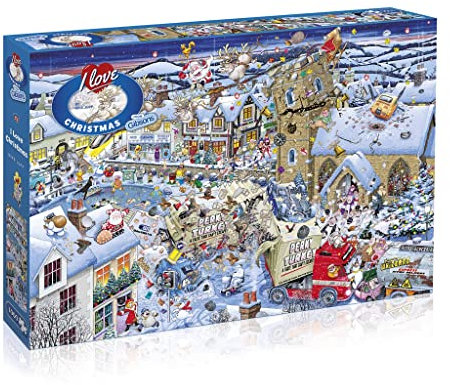 I Love Christmas 1000 Piece Jigsaw Puzzle | Mike Jupp | Christmas Jigsaw | Sustainable Puzzle for Adults | Premium 100% Recycled Board | Great Gift for Adults | Gibsons Games